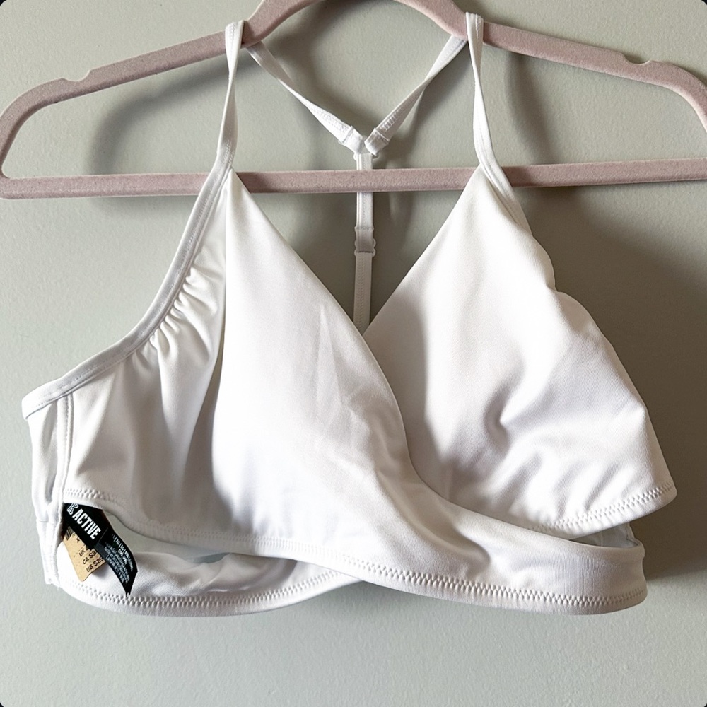 New VS PINK white sports bra